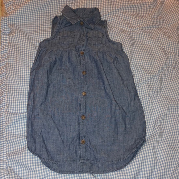 CHAMBRAY TODDLER DRESS - Picture 1 of 4
